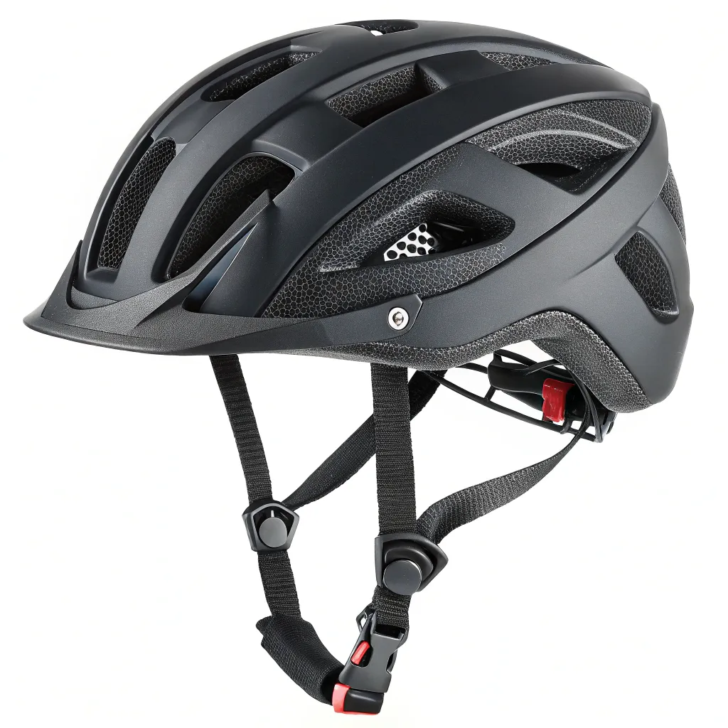 Ergonomic cycling helmet with adjustable straps